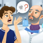 man discussing failing dental work with dentist