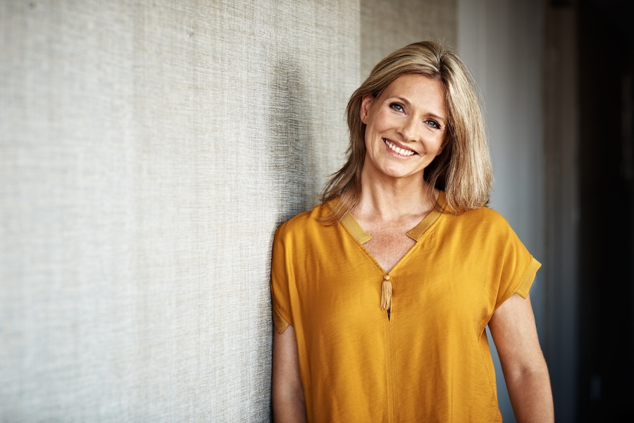 smiling woman smile makeover, full mouth reconstruction